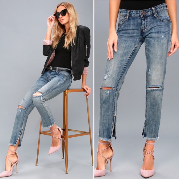 One Teaspoon Denim - One Teaspoon Freebirds Distressed Skinny Jeans